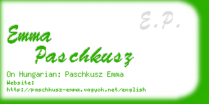 emma paschkusz business card